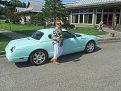 Posing with my new TBird and new bonsai
